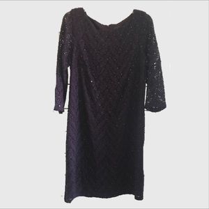 Jessica Howard Purple Glitter Dress. Size 8